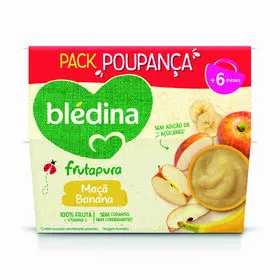 Pack Puré de Fruta Maçã e Banana +6M Blédina