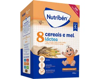 Papa Nutriben lactea 8 cereais e mel 600 g