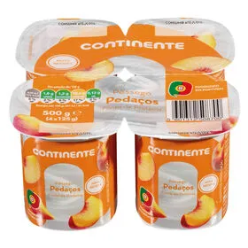 Iogurte Pedaços Pêssego Continente