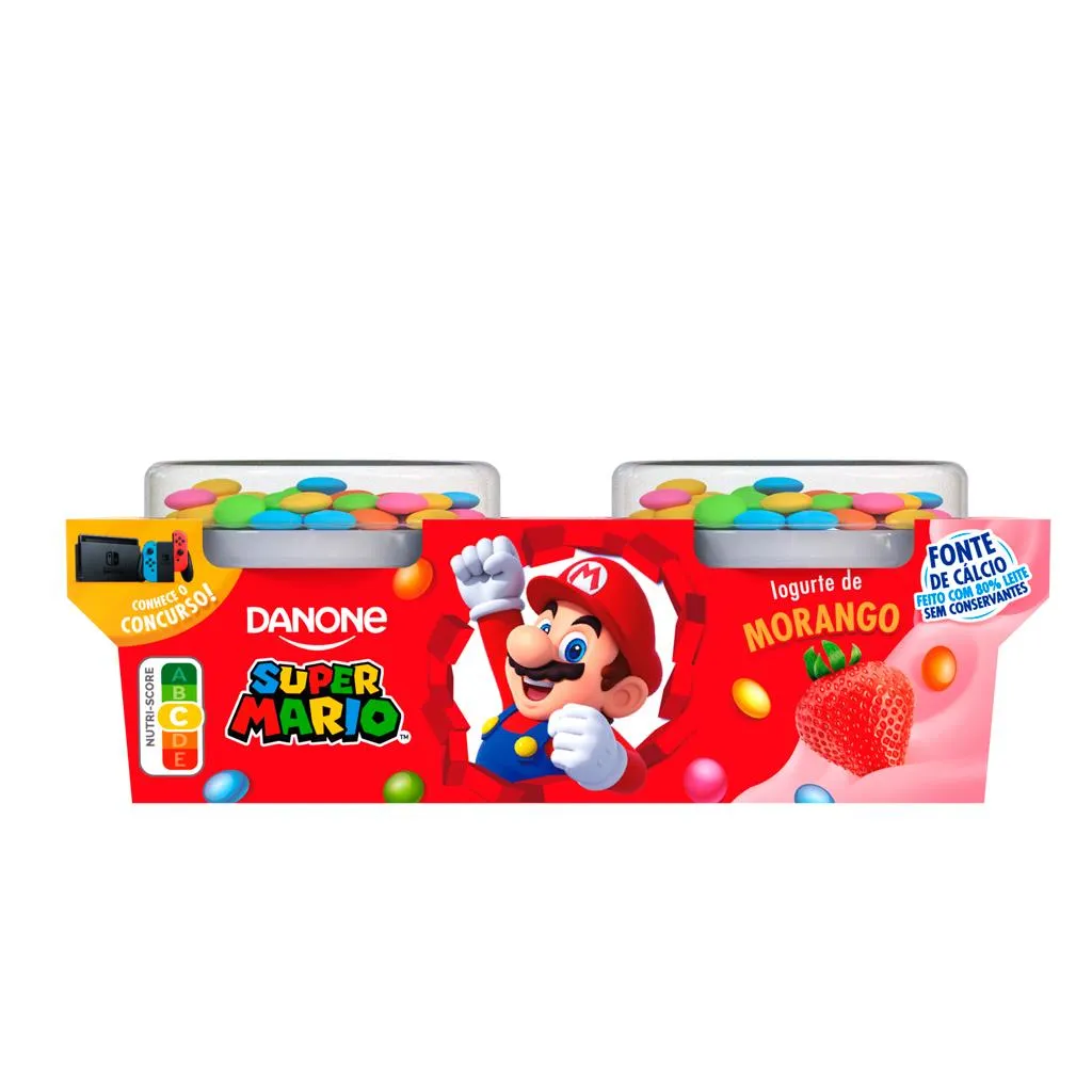 Iogurte Super Mário Morango, 2x110g