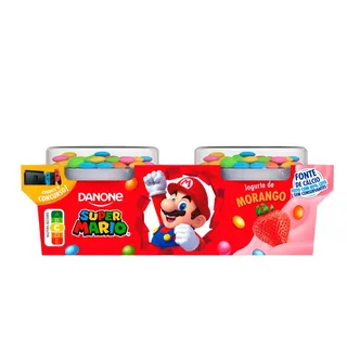 Iogurte Super Mário Morango, 2x110g Danone