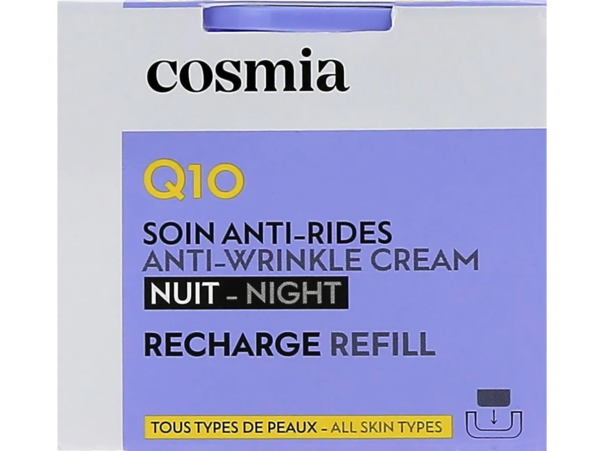 Creme rosto antirrugas Cosmia recarga q10 noite 50 ml