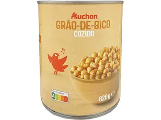 Grão de bico Auchan cozido 820(520)g
