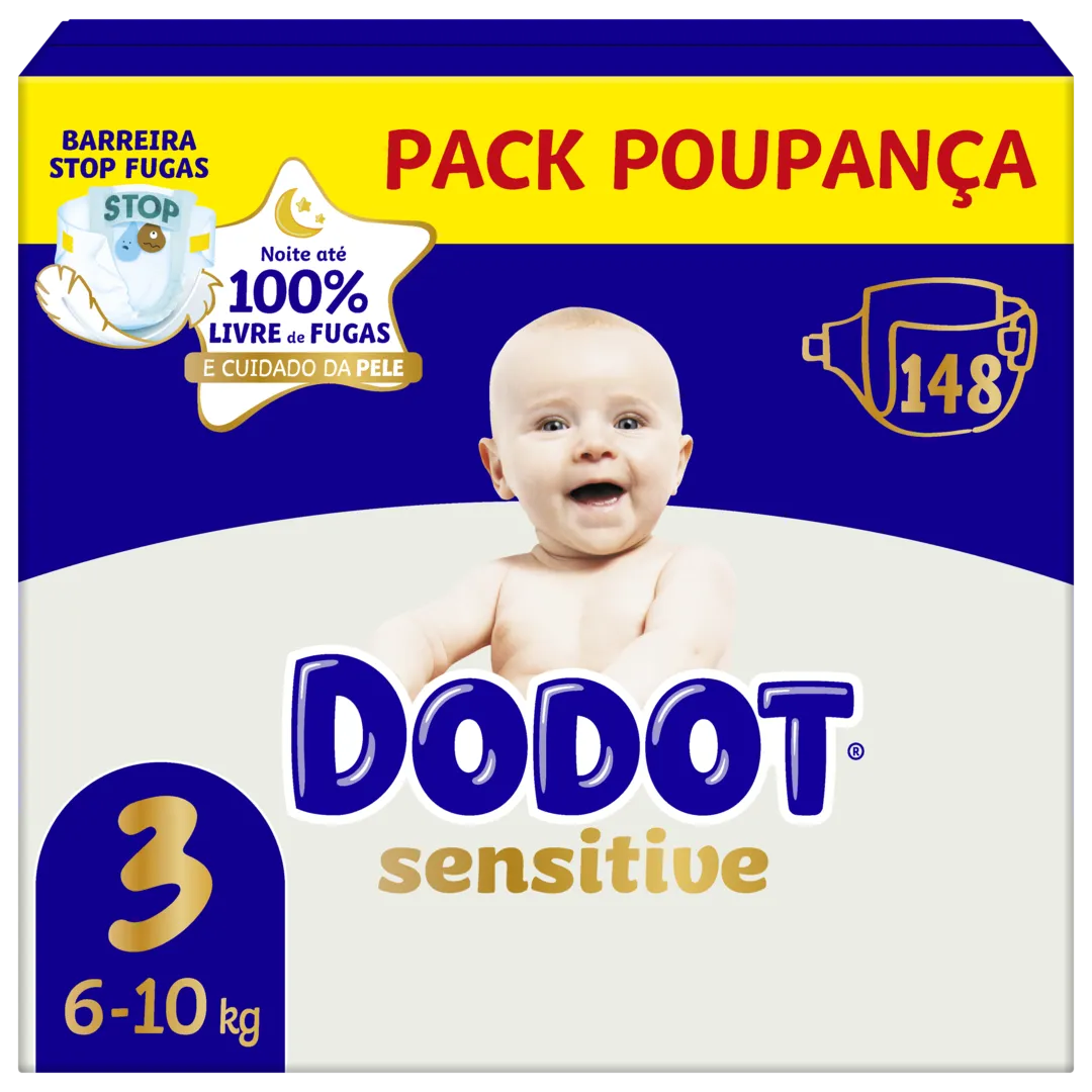 Fraldas Sensitive T3 6-10kg
