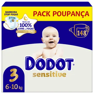 Fraldas Sensitive T3 6-10kg Dodot