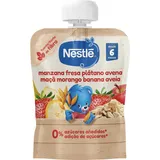 Saqueta de Fruta Maçã, Morango, Banana e Aveia +6M, 90g