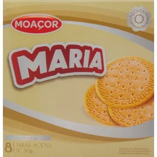 Bolachas Maria Pack 8 unidades embalagem 30 g - Moaçor