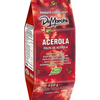 Polpa de Acerola Pack 4 unidades embalagem 400 g - De Marchi