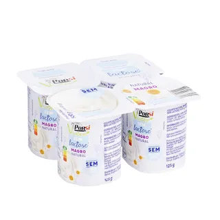 Iogurte Magro Natural sem Lactose 4x125g Porsi Vivabem