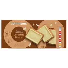 Bolachas Cobertas Chocolate Branco Continente