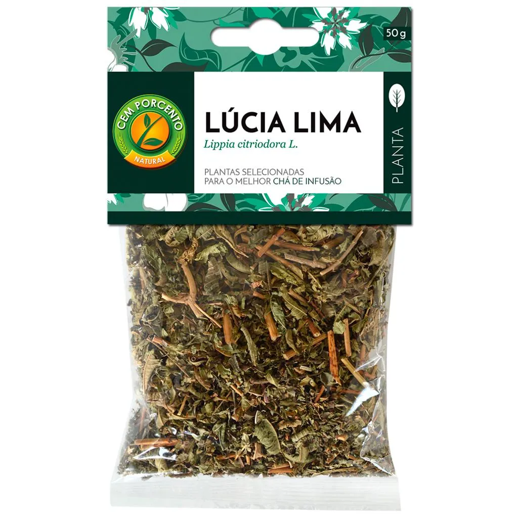 Chá lúcia lima planta, embalagem de 50g