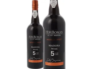Vinho da madeira h m borges 5 anos meio seco 0,75 L H.M. BORGES