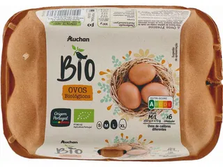 Ovos Auchan BIO classe m/l 6un