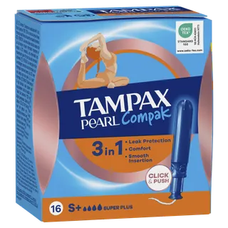 Tampão com Aplicador Pearl Compak Super Plus Tampax
