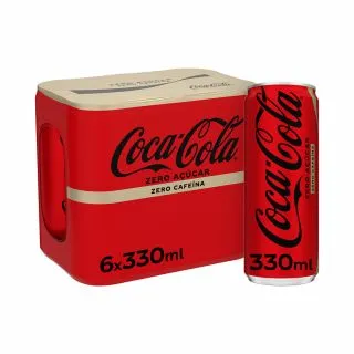 Coca-Cola Zero Açúcar e Zero Cafeína Lata Volta 6x33cl