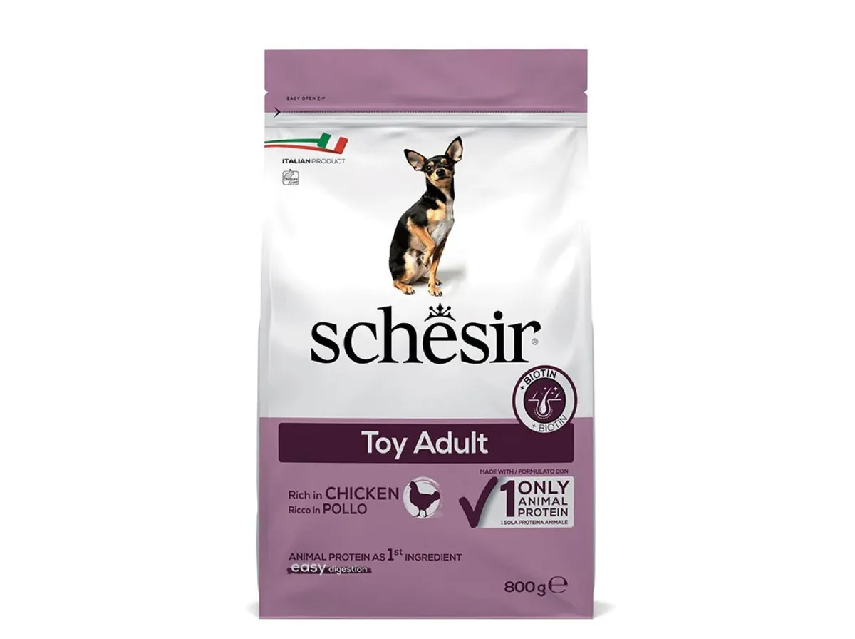 Ração para cão Schesir toy frango 800 g