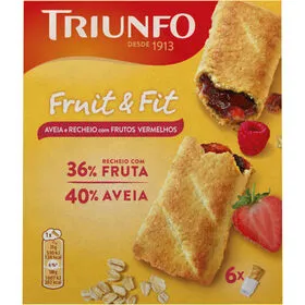Bolachas Fruit & Fit Aveia com Recheio de Frutos Vermelhos Triunfo