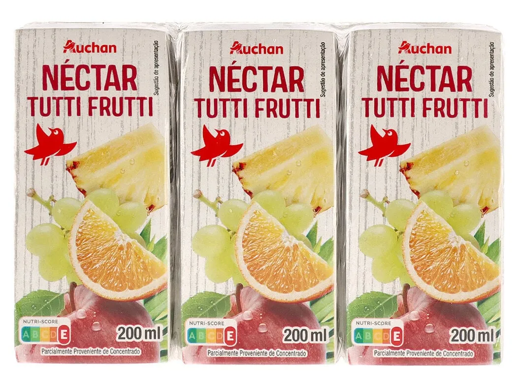Néctar Auchan tutti frutti 3 x 200 ml