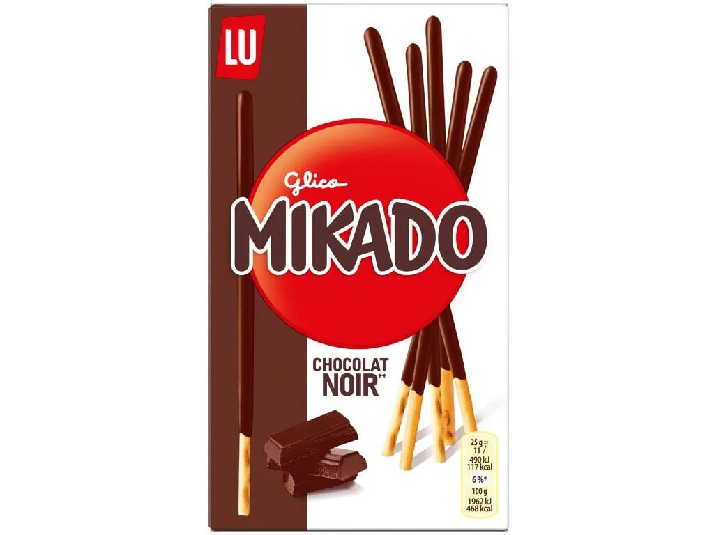Bolacha coberta Mikado chocolate negro 75 g