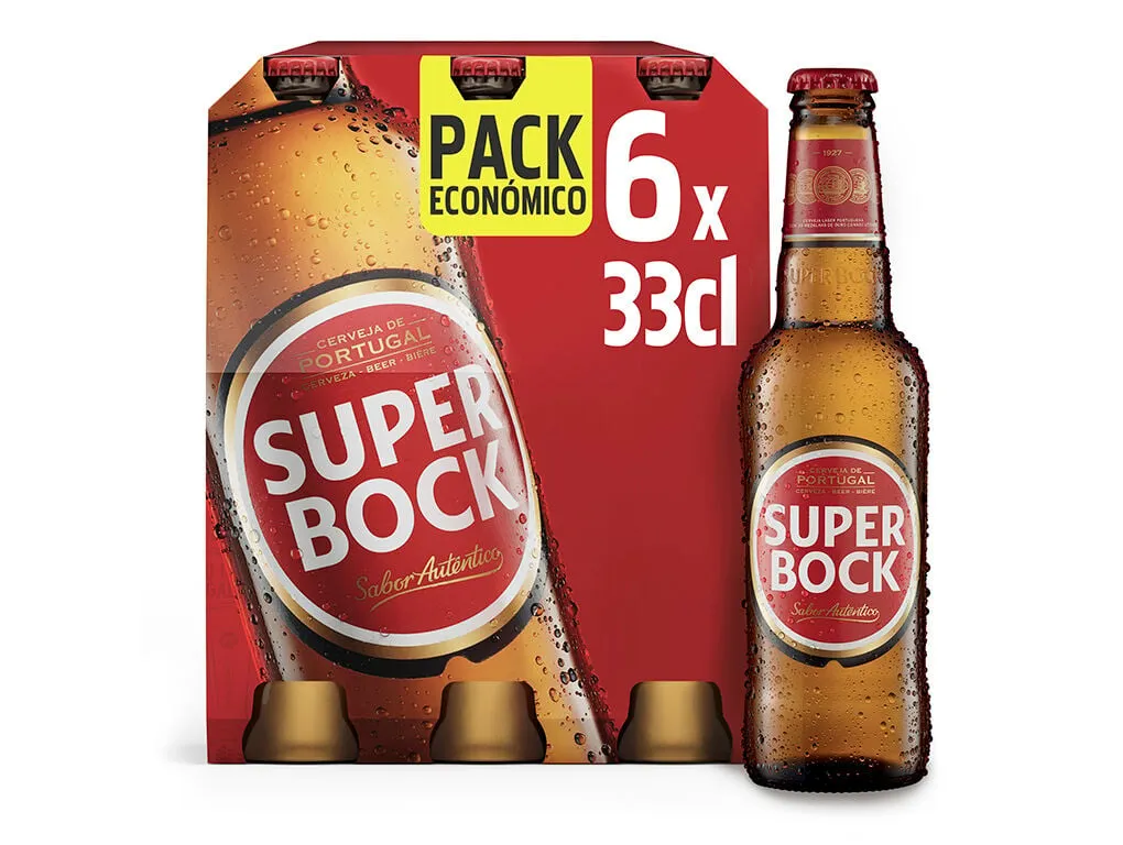 Cerveja Super BOCK pack 6 x 0,33 L