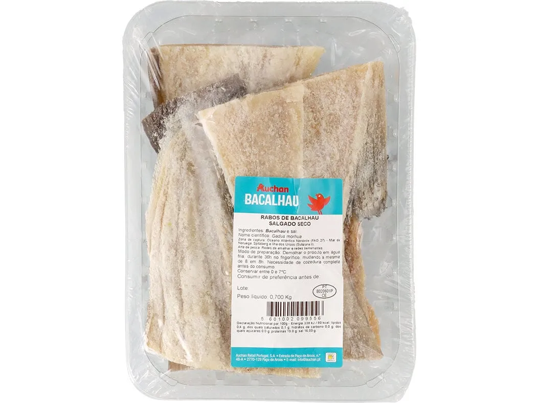 Bacalhau Auchan rabos 700 g