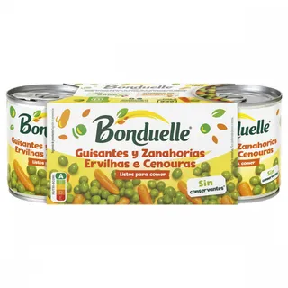 Ervilhas e Cenouras em Lata Bonduelle