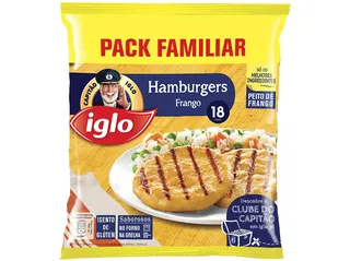 Hamburgueres IGLO frango sem gluten 18 un 1080 g