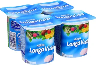 Longa Vida Iogurte Aroma Tutti-Frutti 4 X 120 G