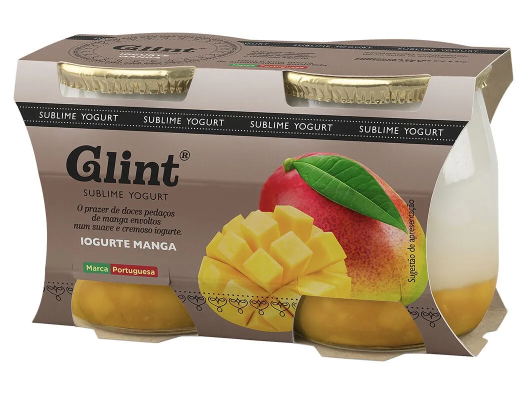 Iogurte Glint copo vidro manga 2 x 125 g