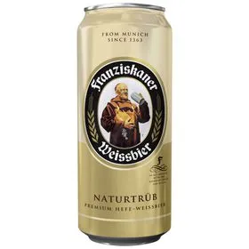 Cerveja com Álcool em Lata Naturtrub Franziskaner