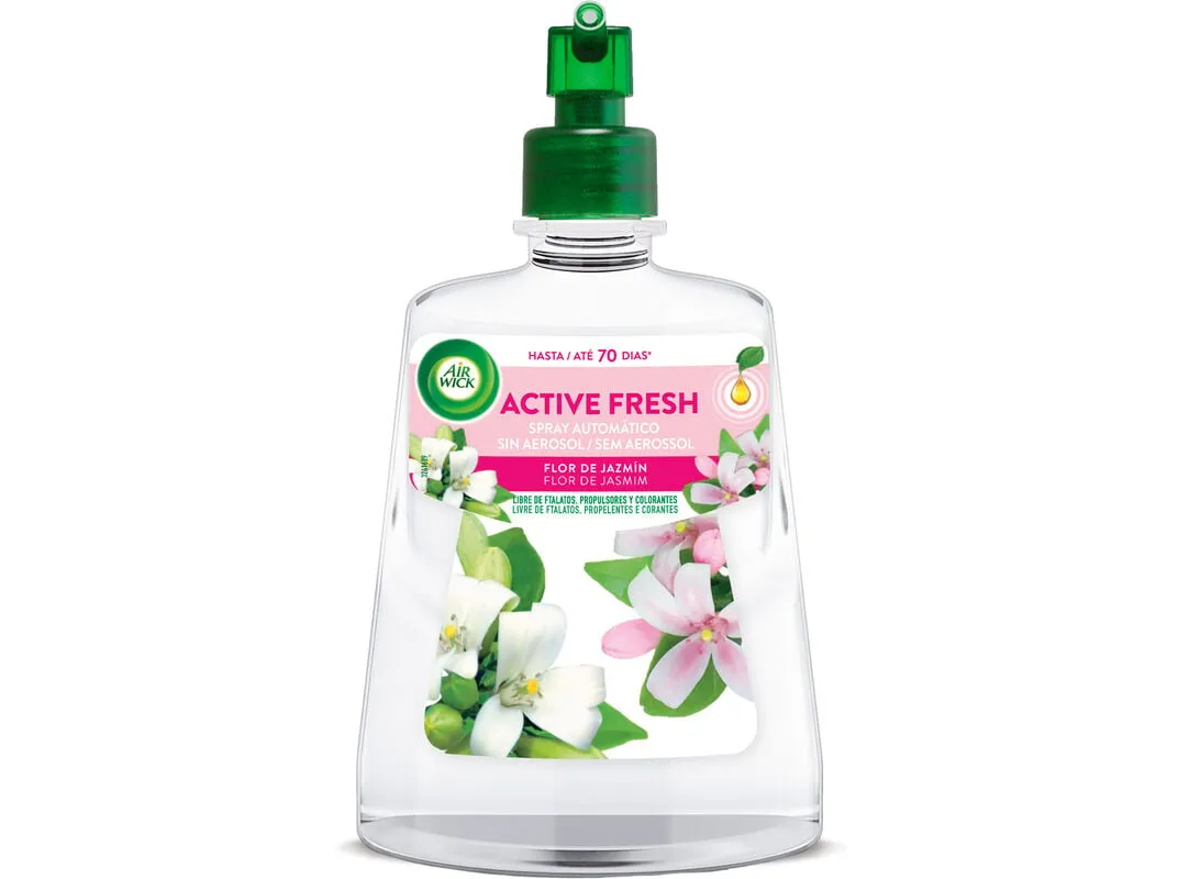 Ambientador recarga air wick active fresh jasmim 224 ml