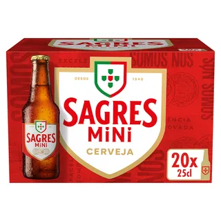 Cerveja com Álcool Mini Pack 20 Sagres