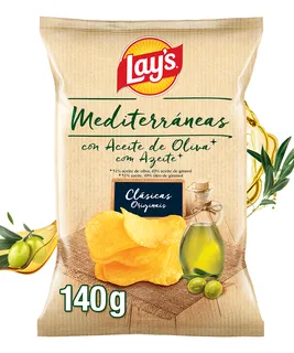 Batatas Fritas Lisas Mediterrâneas Lay's