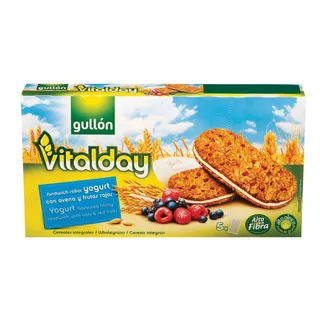Bolachas Vitalday com Frutos Vermelhos e Recheio Iogurte Pack 5 Gullón