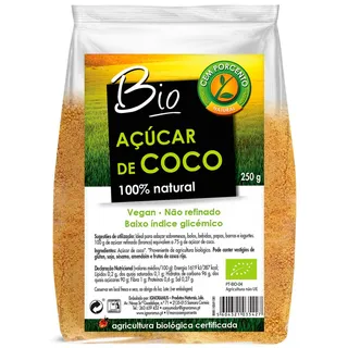 Açúcar coco bio, embalagem de 250g Cemporcento