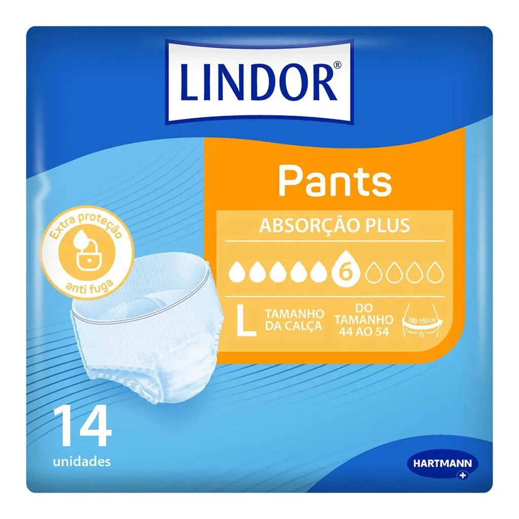 Cuecas Incontinência Pants Plus L, emb. 14 un.