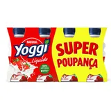 Yoggi liquido morango, embalagem de 8x160g