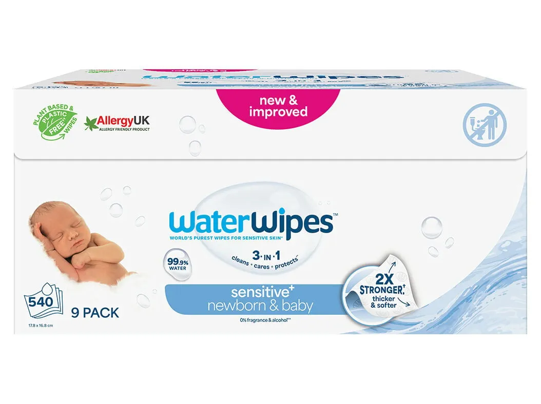 Toalhitas bébe Waterwipes biodegradáveis 9 x 60un