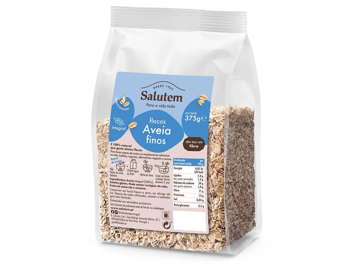 Flocos Salutem aveia finos integrais 375 g