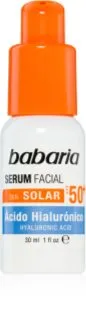 Babaria Sun Face sérum hidratante de alta proteção UV SPF 50+ 30 ml