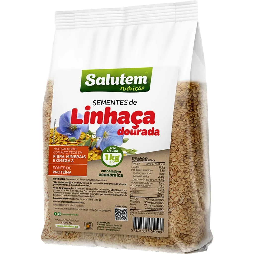 Sementes de Linhaça Dourada, emb. 1 kg