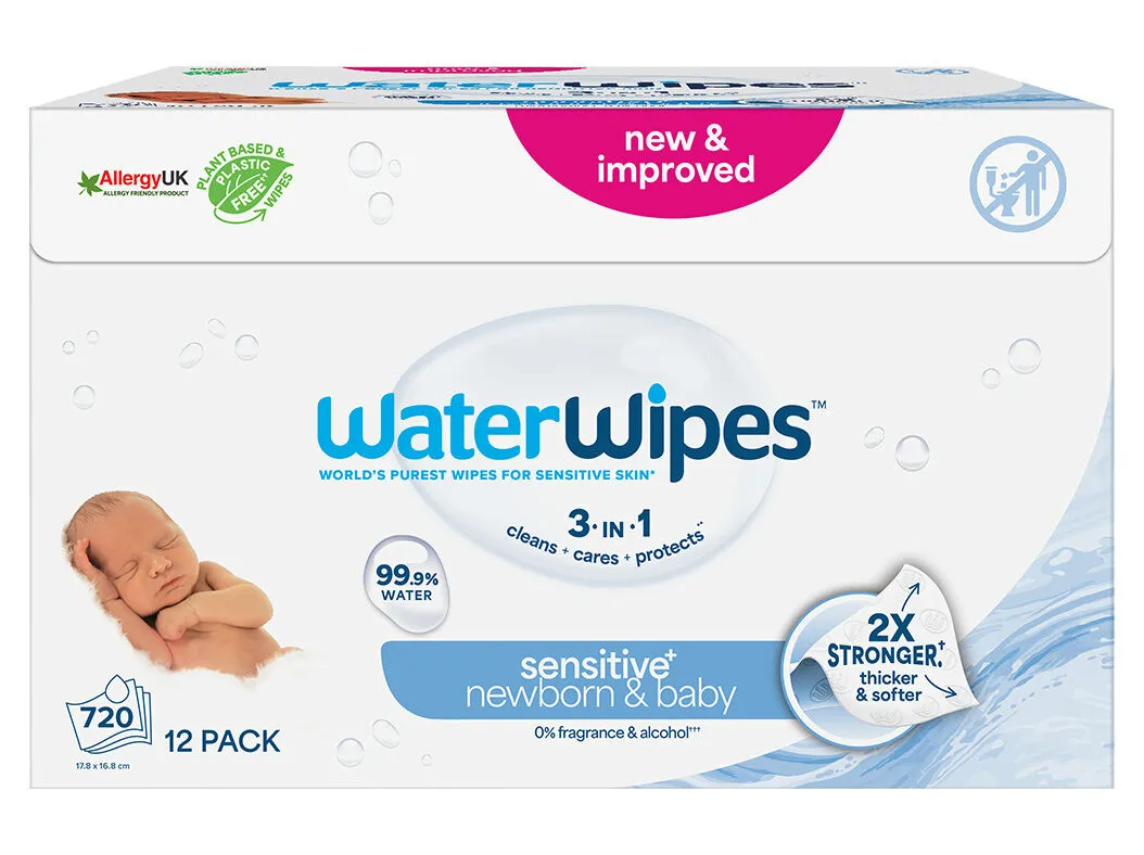 Toalhitas bebe Waterwipes biodegradaveis 12 x 60un