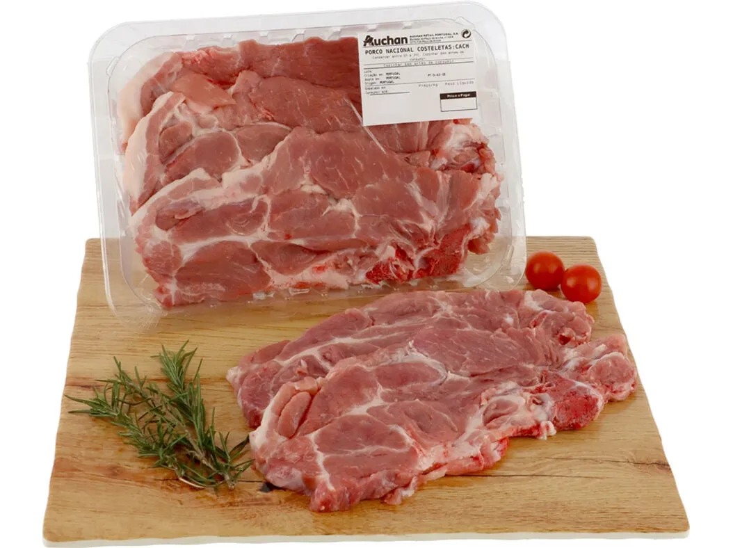 Porco costeletas cachaco kg