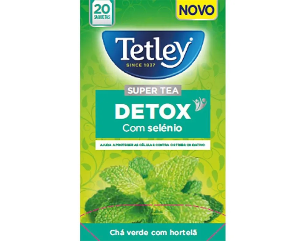 Chá Tetley verde detox selinium 20 saquetas