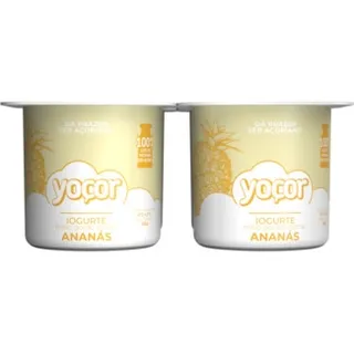 Iogurte com Aroma a Ananás Pack 4 embalagem 125 g - Yoçor