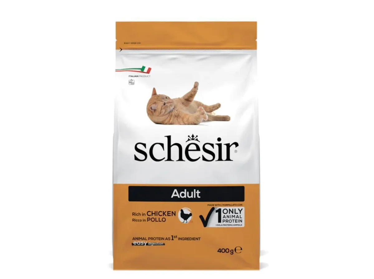 Ração para gato Schesir adulto frango 400 g