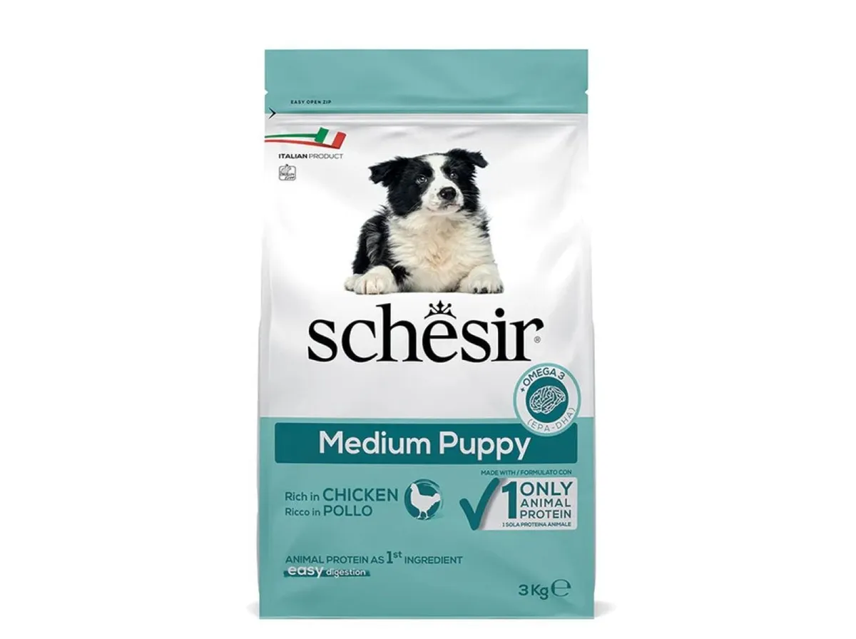 Ração para cão Schesir júnior médio 3 kg