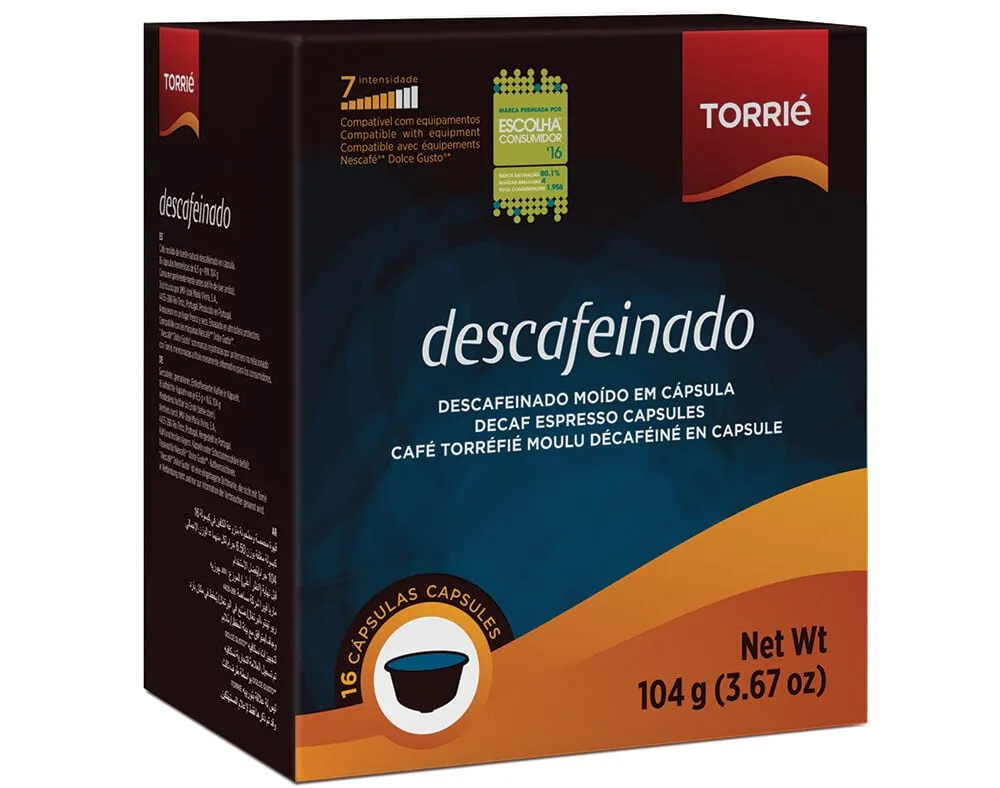 Cápsulas Torrié café descafeinado dolce gusto 16un