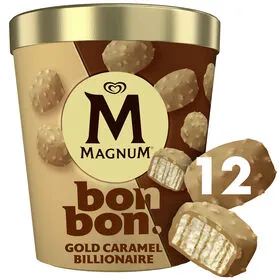 Gelado Bombom Double Gold Caramelo Billionaire Magnum