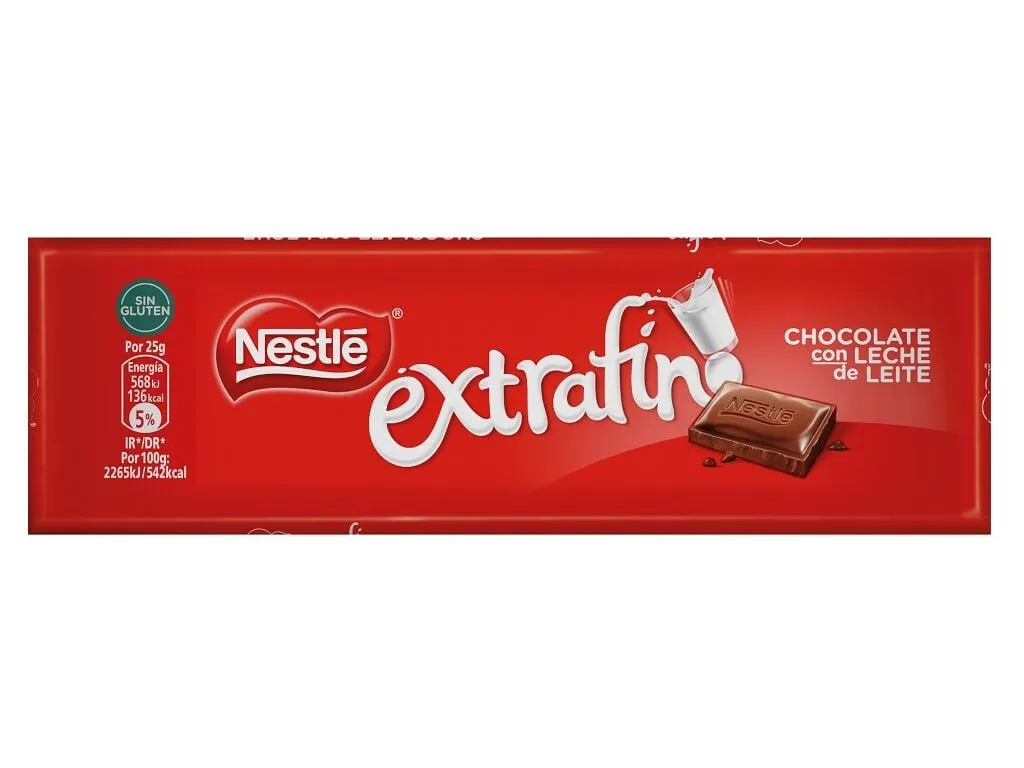 Tablete nestlé Extrafino chocolate de leite 50 g